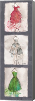 Framed Watercolor Dresses Print