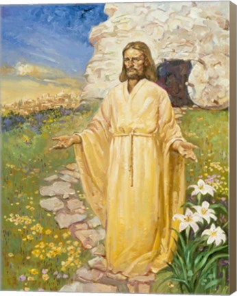 Framed Jesus Has Risen Print
