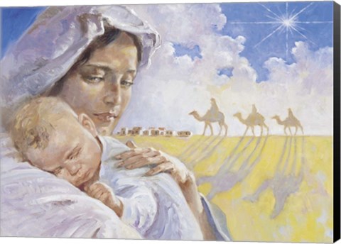 Framed Mary With Baby Jesus Print
