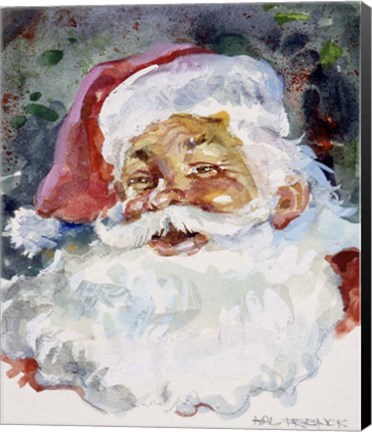 Framed Santa Face Print