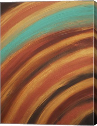 Framed Turquoise Horizon Print