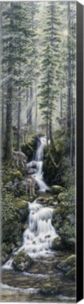 Framed Cascade Wolves Print