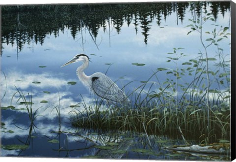 Framed Blue Reflections Print