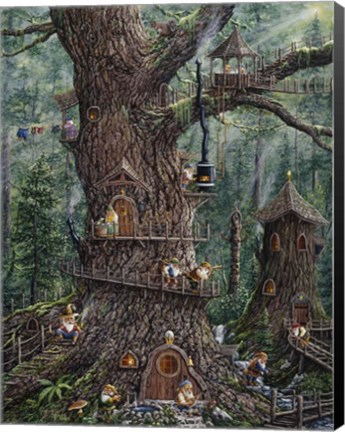 Framed Gnomes Sweet Home Print