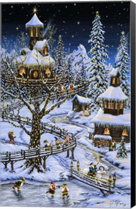 Framed Woodland Holiday Print