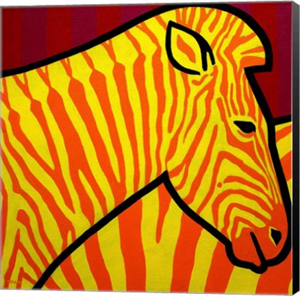 Framed Cadmium Zebra 1 Print