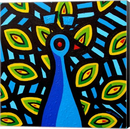 Framed Peacock 1 Print