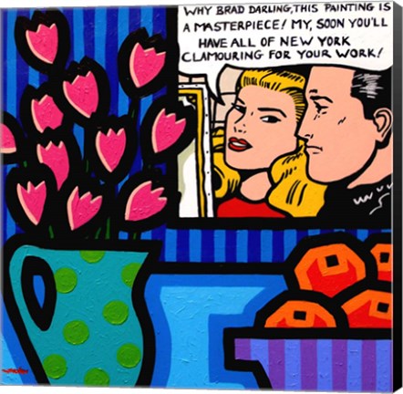 Framed Still Life With Lichtenstein Print