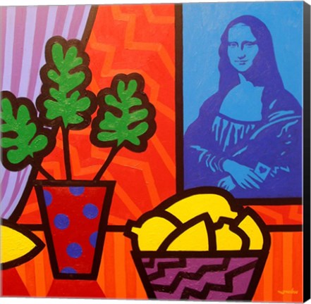 Framed Still Life With Matisse and Mona Lisa Print