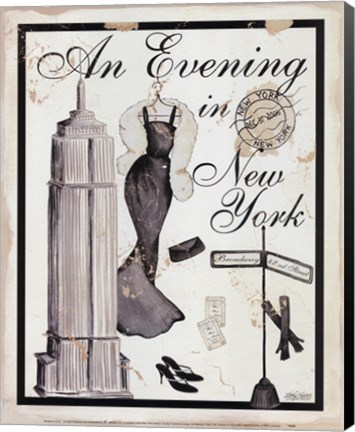 Framed Evening In New York Print