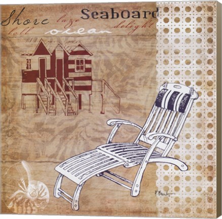 Framed Cabana Beach Collage II Print