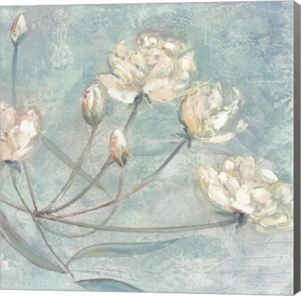 Framed Blossoms In Blue I Print