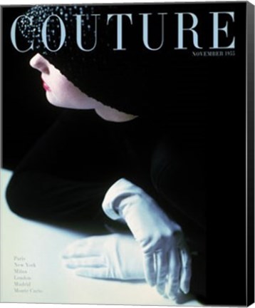 Framed Couture November 1955 Print