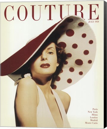 Framed Couture July 1950 Print