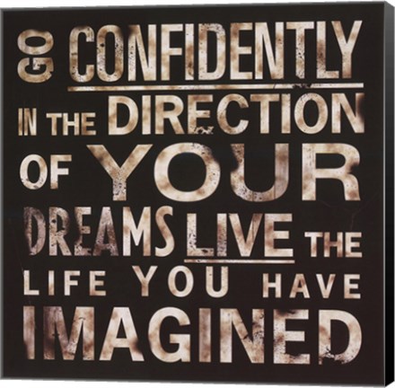 Framed Transit Go Confidently Print