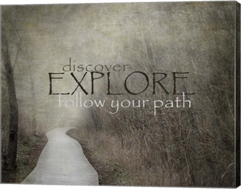 Framed Discover-Explore-Follow Your Path Print