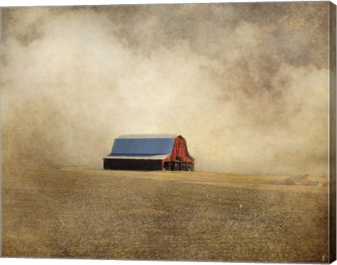 Framed Red Barn In Missouri Print
