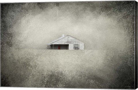 Framed Red Door Farmhouse Print