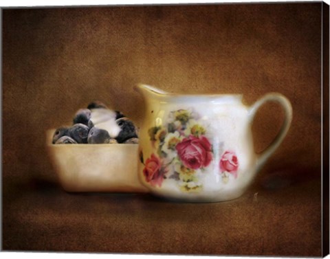 Framed Blueberries And Cream Print