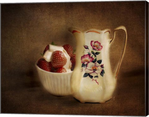 Framed Strawberries And Cream Print