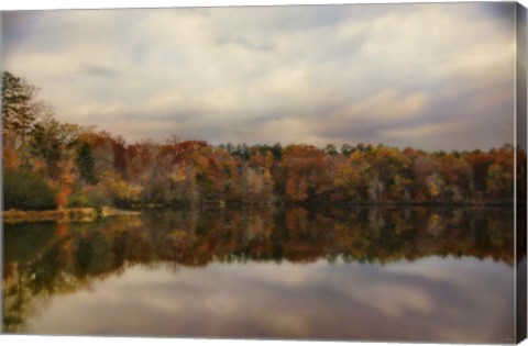 Framed Autumn At Lake LaJoie 1 Print