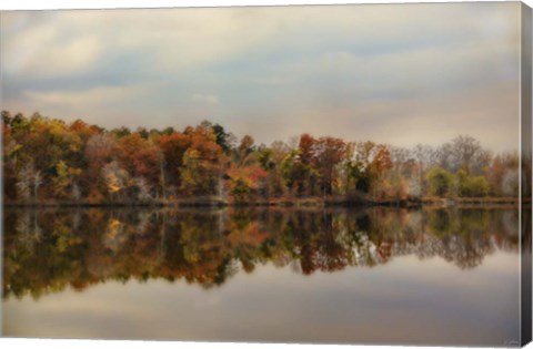 Framed Autumn At Lake LaJoie 2 Print