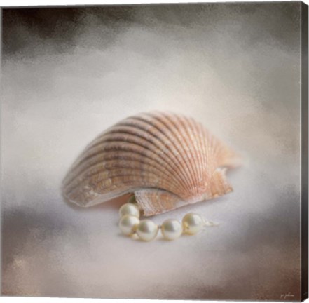 Framed Sea Shell and Pearls Print