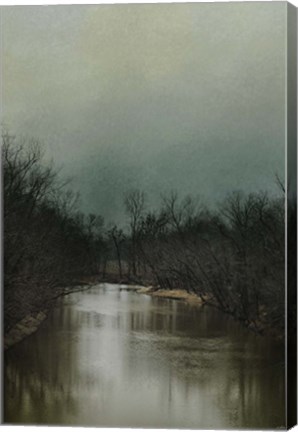 Framed Cold Day At The River Print