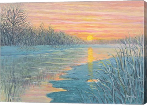 Framed Winter Sunset Print
