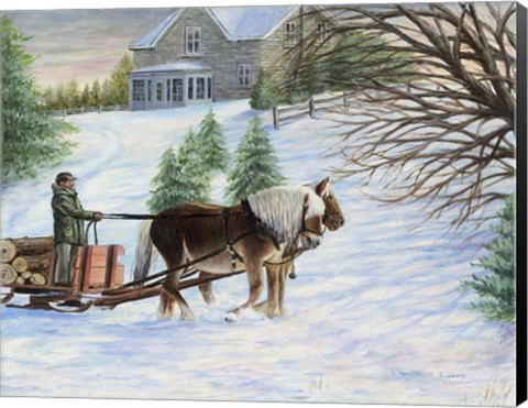 Framed At Home on the Farm Print