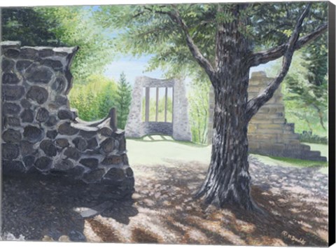 Framed Abby Ruins, Mackenzie King Estate Print