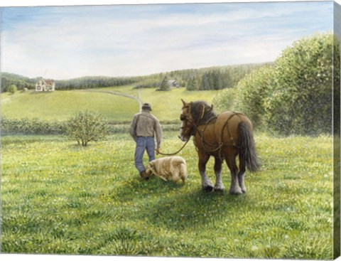 Framed Green Fields of Home Print