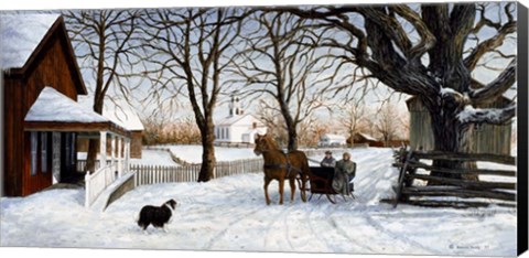 Framed Heading Home Print