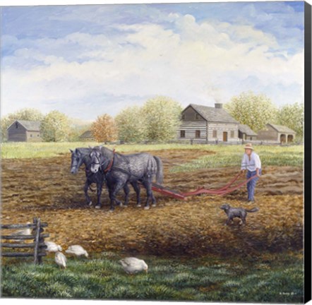 Framed Land Provides Print