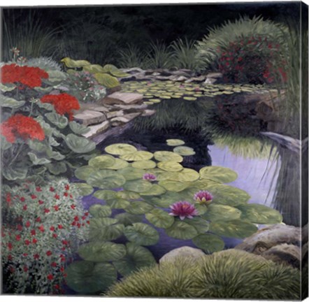 Framed Lily Pond Print