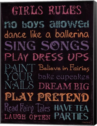 Framed Girl's Rule Print