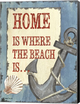 Framed Home - Where the Beach Is Print