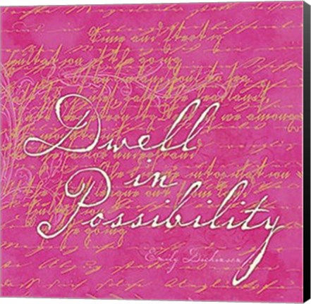 Framed Sorbet Scripts - Dwell In Poss Print