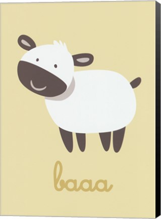 Framed Barn Baby Baaa Print