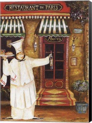 Framed Restaurant De Paris Print