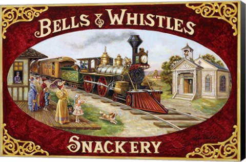 Framed Bells &amp; Whistles Train Print