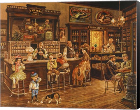 Framed Turn of the Century Drug Store Print