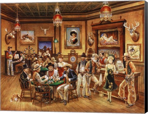 Framed Western Saloon Print