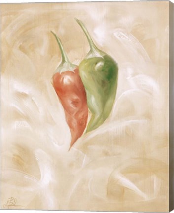 Framed Hot Peppers I Print