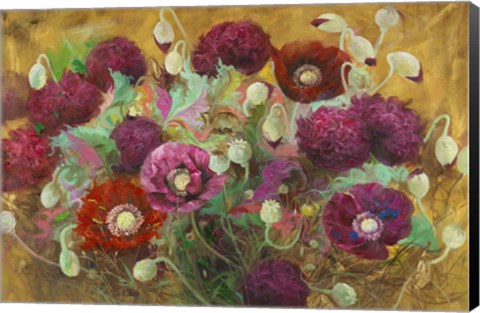 Framed Poppies and Peonies Print