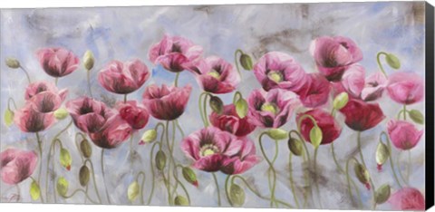 Framed Field of Poppies Print