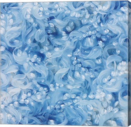 Framed Blue Swirls Print