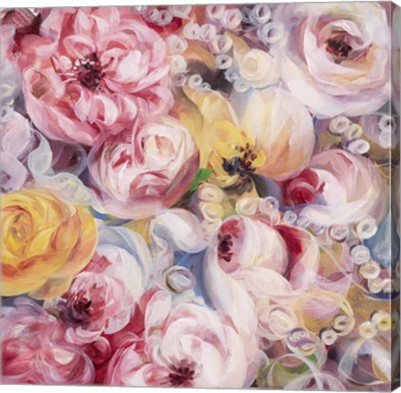 Framed Swirly Bouquet Print