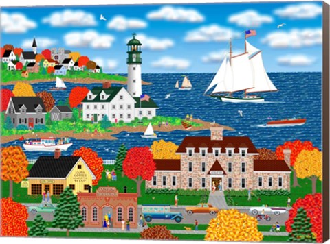 Framed Coastal Autumn Print