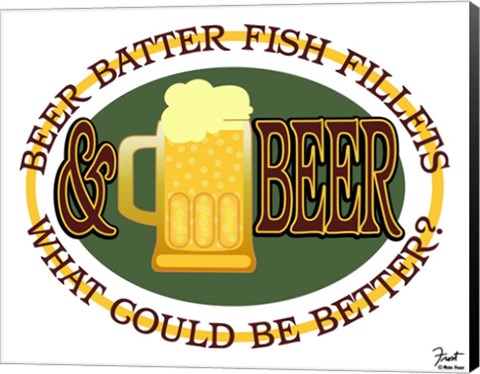 Framed Beer Batter Fish Fillets Print